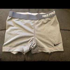 Grey Nike Pro Shorts